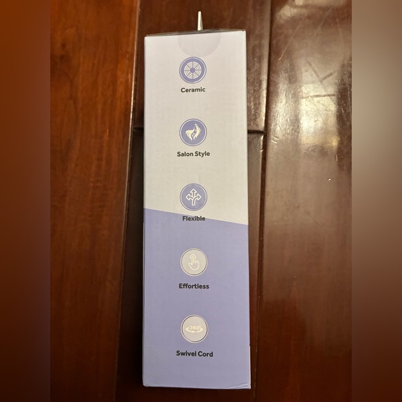 Bliss Mini Travel Curler- Blue and White. BRAND NEW, sealed.